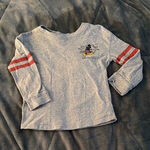 Disney Kids Gray and Red Long Sleeve Tee